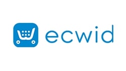 Logo of Ecwid system which integrates with the storage place