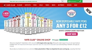 VapeClub eliquids ecommerce online shop